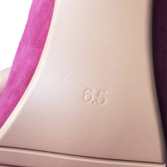 BEAUTISOLES BARDOT PINK & BLUE METALLIC STILETTO PUMP WITH GOLD ACCENT SIZE 6.5 - Picture 6 of 11
